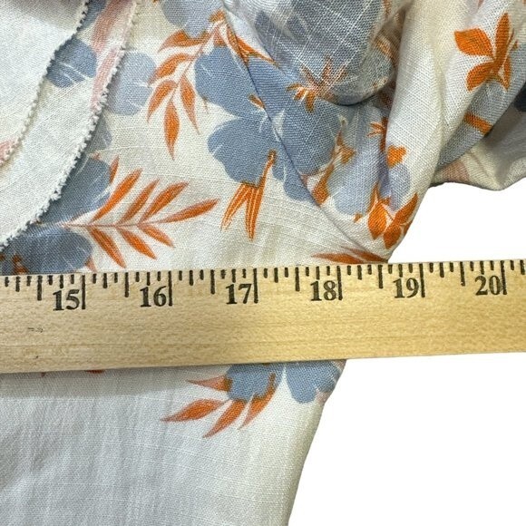 Olivaceous Crop Top Floral Print Long Sleeve Boho Cottagecore Beachy Sz L - Picture 15 of 16